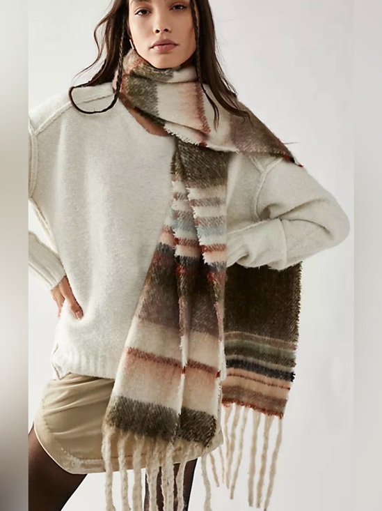 Free People Accessories - Free People Striped Fringe Scarf